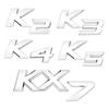 HRHT5 3D Metal Chrome Black K2 K3 K4 K5 KX7 Letters Logo Rear Boot Trunk Emblem Badge Sticker For Kia Car Styling Accessories