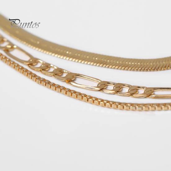 3-слойное женское ожерелье в стиле панк, крутой золотой, серебряный цвет, регулируемая цепочка из змеиной кости, многослойное ожерелье, модные аксессуары, подарок