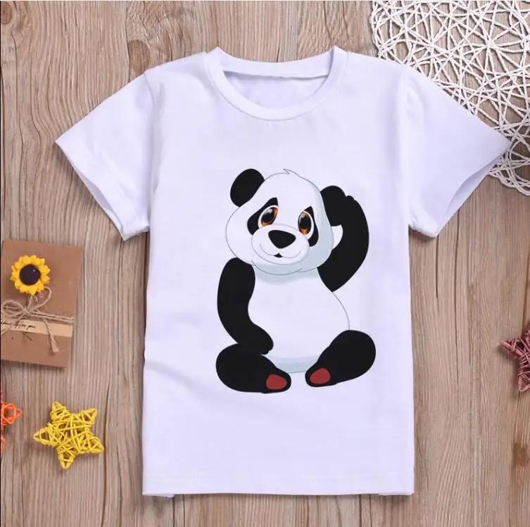 2024 New Tshirt Kids Boys and Girls Prints Design Tshirts Pandas Bamboo Polar Bears Dance Kawaii Harajuku Cute T-shirts