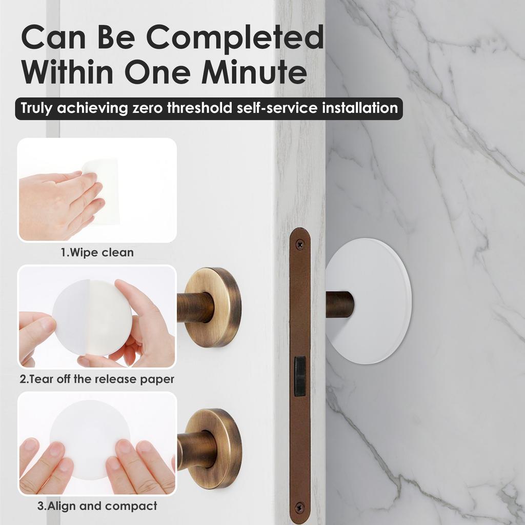 4/16Pcs Door Stopper Wall Protector Self-adhesive Door Knob Bumper Pad Sound Dampener Door Knob Wall Protector 3.15"