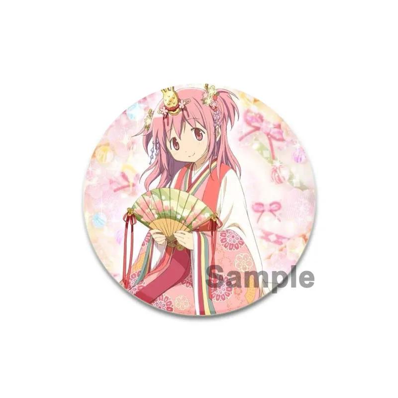 32/44/58 мм Puella Magi Madoka Magica Pin Милая аниме-фигурка Homura Miki Sayaka Брошь Значок для косплея Рюкзак Обувь Ювелирные изделия Аксессуары Подарки
