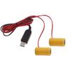 2-в-1 Устранители батарей типа C Заменяют батареи 1,5 В LR14 C USB-источник питания