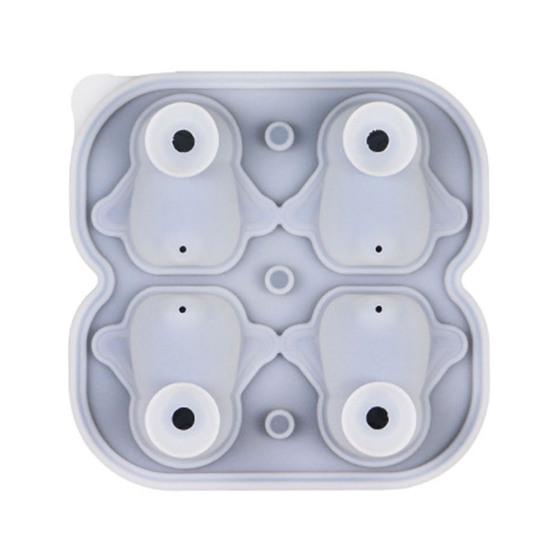Penguin Shape Ice Tray Mold Non-stick Reusable Ice Cubes Silicone Whiskey Ice Penguin Mold Kitchen Accessory