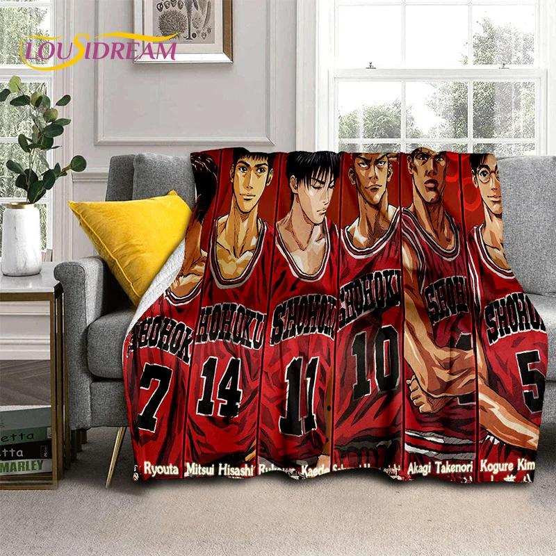 Мультяшное аниме про баскетбол Slam Dunk, мягкое флисовое одеяло для кроватей, спальни, дивана, пикника, плед для отдыха на открытом воздухе, подарок
