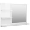 VidaXL Miroir de salle de bain Blanc brillant 60x10,5x45 cm Aggloméré 805012