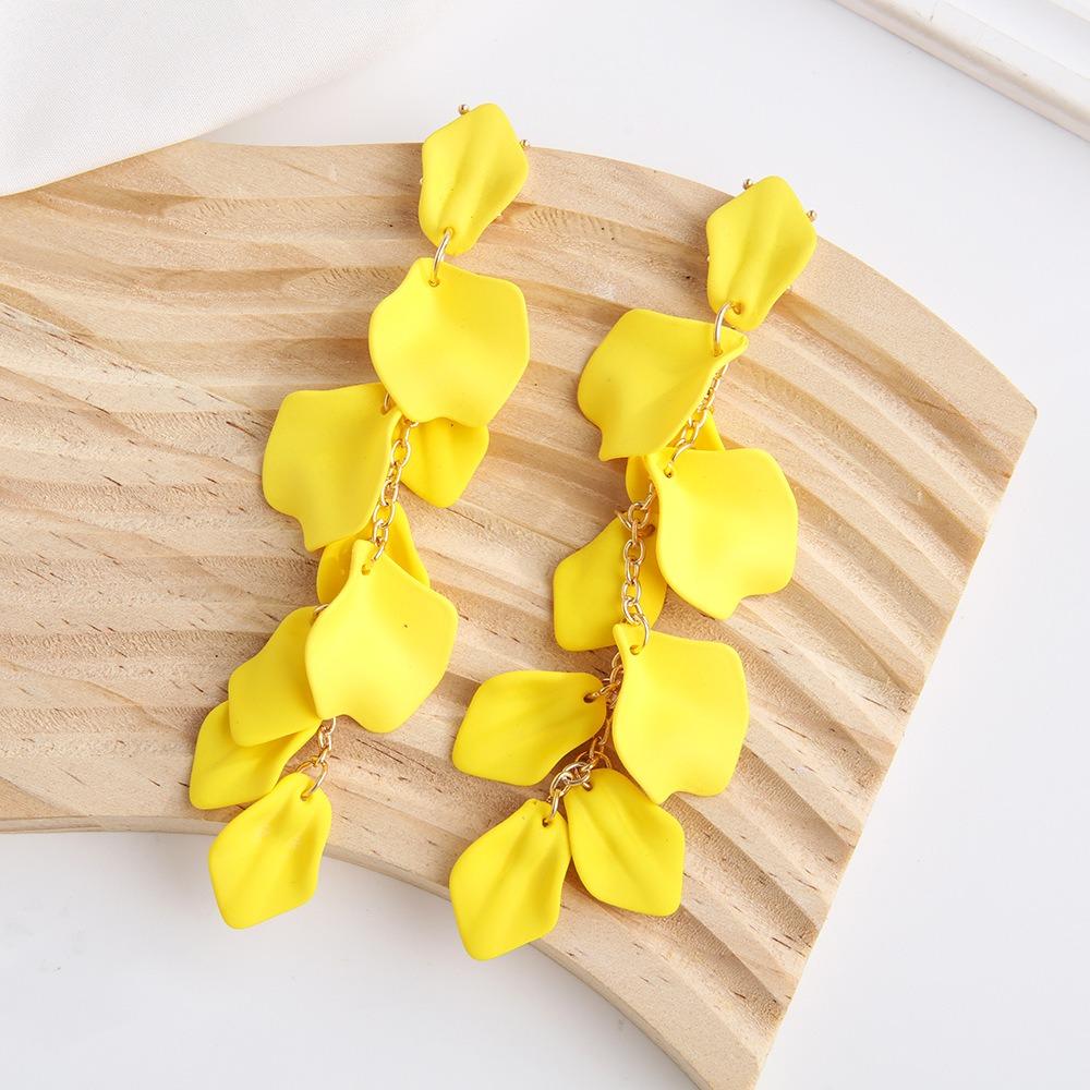 Ретро Длинные Серьги-Кисточки Модные Серьги-Капли Элегантные Серьги-Капли В Виде Лепестков Женские