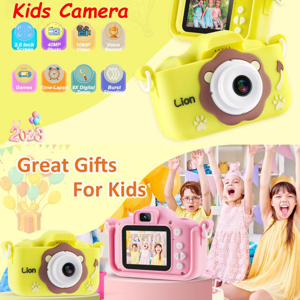 Детские мини-камеры с героями мультфильмов, 40-мегапиксельный HD-экран, развивающие детские игрушки, портативный цифровой фоторегистратор для мальчиков и девочек, подарок на Рождество и день рождения