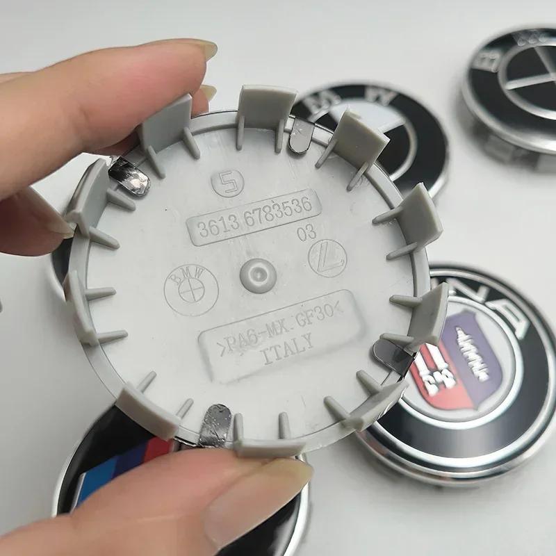 4Pcs/Set 68MM For BMW M Logo X1 X2 X3 X4 X5 X6 F48 G01 E84 E83 Car Wheel Center Cap Hub Covers Badge Styling Accessories