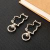 Zinc Zinc Alloy Cat Lobster Claw Clasp Keyring Making Split Key Ring Connector  DIY Jewelry