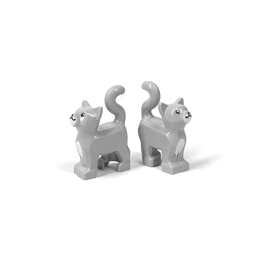 Детали для DIY с принтом животных: Коза, Чайка, Пингвин, Рыба, Овца - Совместимы с MOC Игрушками-конструкторами