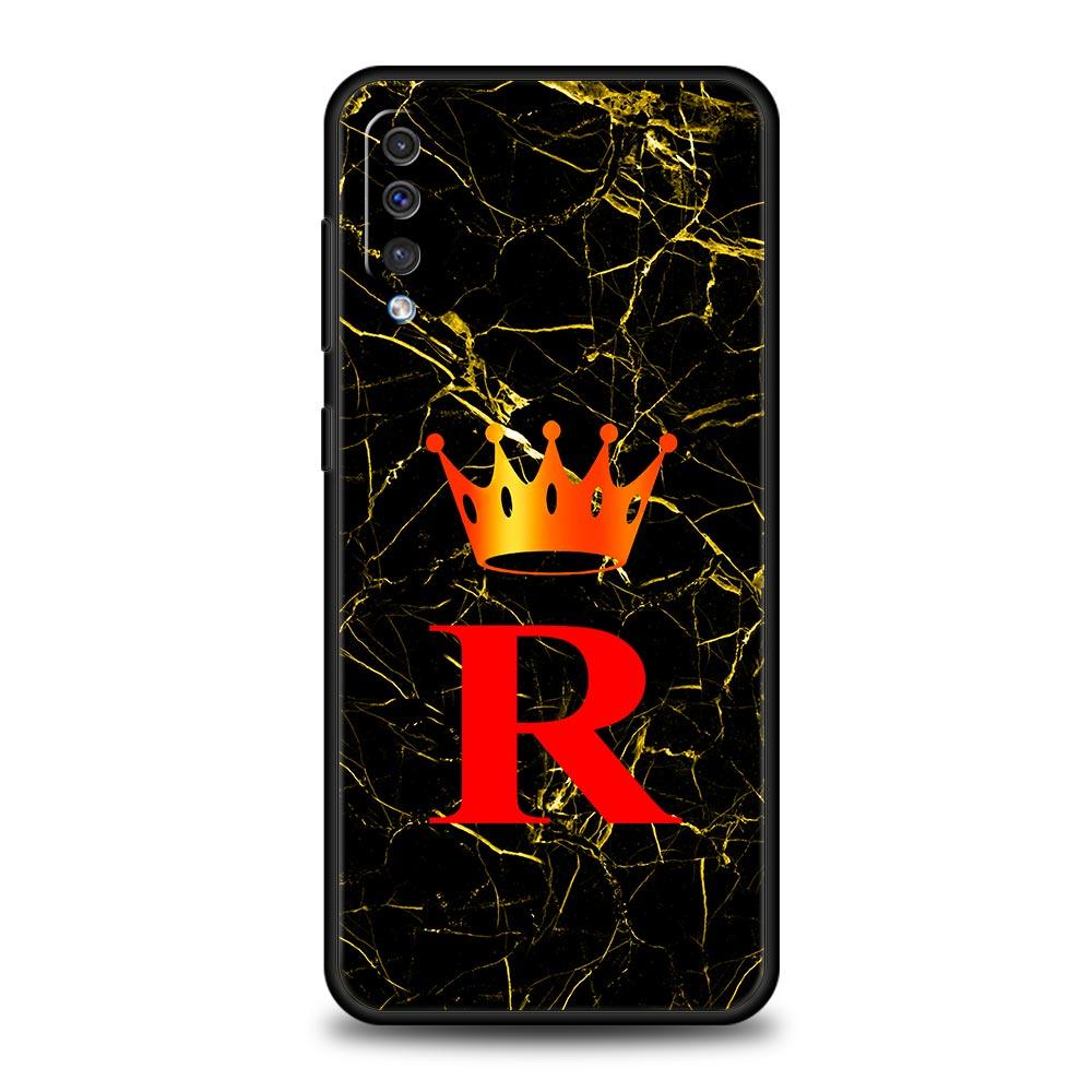 Marble Letter Phone Case for Samsung Galaxy A56 A36 A26 A16 A34 A24 A42 A22 A20 A12 A40 A30 A10 5G Soft TPU Cover Shell Fundas