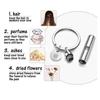Pet Dog Paw Cylinder Keychain Pet Opening Urn Keepsake Memorial Hair Keychain Portable Bag Accessories