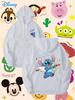 Disney Star Baby Stitch Creative Print Design Casual Hoodie Drawstring Pocket Sweater for Outdoor Activities and Daily Wear