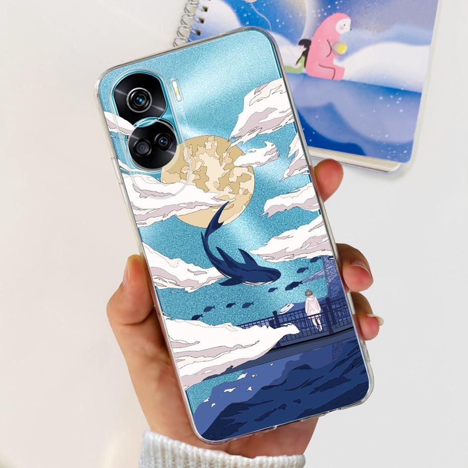 Для Honor 90 Lite CRT-NX1 Чехол с мультяшным рисунком Cool Dragon Для Honor 90lite Мягкие силиконовые TPU чехлы