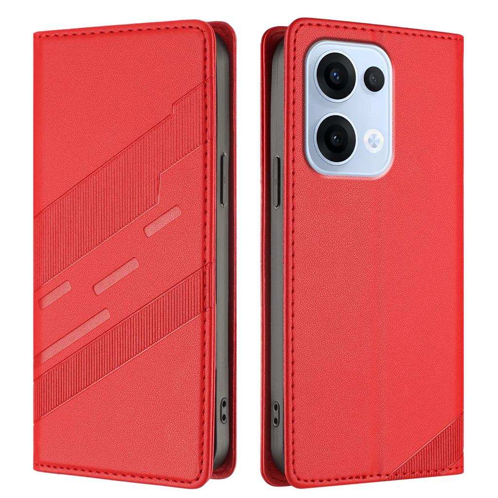 Для Oppo Reno13 5G (Глобальный) Чехлы для телефонов Панк-стиль Тисненый Кошелек Подставка Кожаная обложка