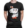 Мужские футболки Cuphead и Mugman Злые Мультяшная Хлопковая Одежда Винтажные Графические EMO Футболки Летние Футболки