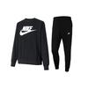 Crew Neck Pullover Sweatshirt And Tapered Jogger Pants Casual Sports Set Men Sportswear Black DQ4913-010+BV2680-010