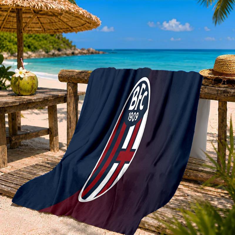 Bologna Crest Design Beach Towel Microfiber Beach Towel, Lightweight and Quick-Dry, for Summer Travel, Swimming Pool Fan Birthday Gift