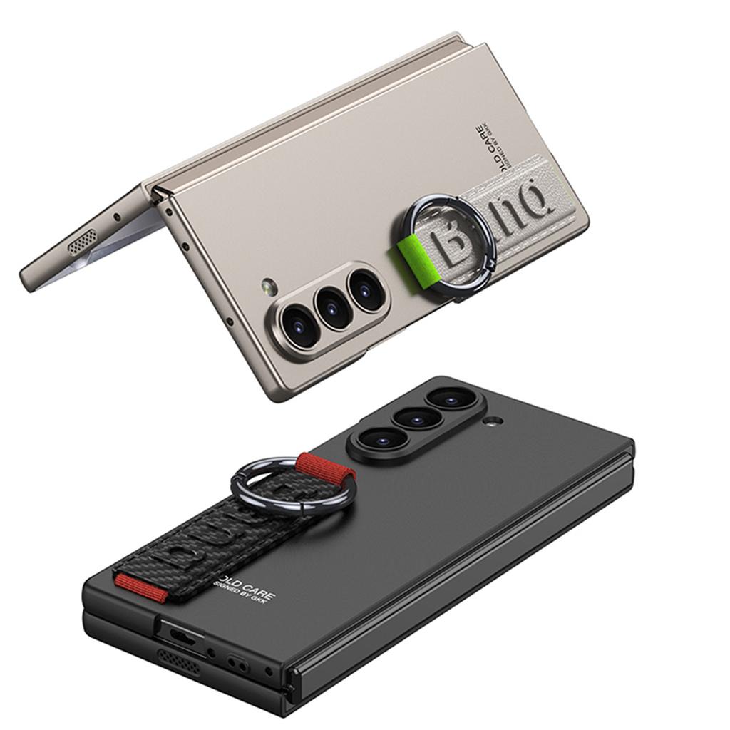 Чехол для мобильного телефона Z FOLD6 Тонкое отверстие для камеры Эластичный ремешок на запястье с защитной пленкой Интегрированный защитный чехол