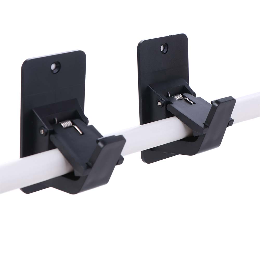 2Pcs Heavy-duty Curtain Hanging Hooks Wall-mounted Wall Rod Bracket Window Tools