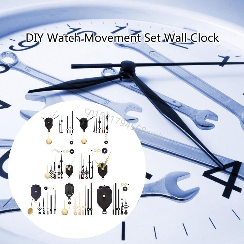 Pendulum Clock Motor Mechanism Kits Wall Hanging Clock Repair Parts with Hands 6XDE