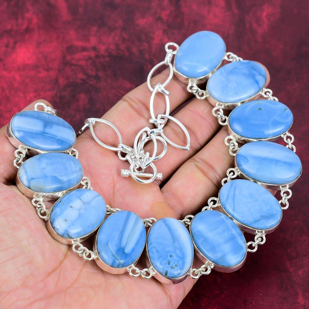 Wonderful Owyhee Opal 25 Solid Sterling Silver Necklace With Adjustable Chain, Handmade Gemstone Lavish Jewelry Necklace