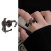 Новые шикарные регулируемые открывающиеся хрустальные стеклянные эстетические кольца для женщин готическое неправильное сердце вечеринка палец кольцо креативные ювелирные подарки