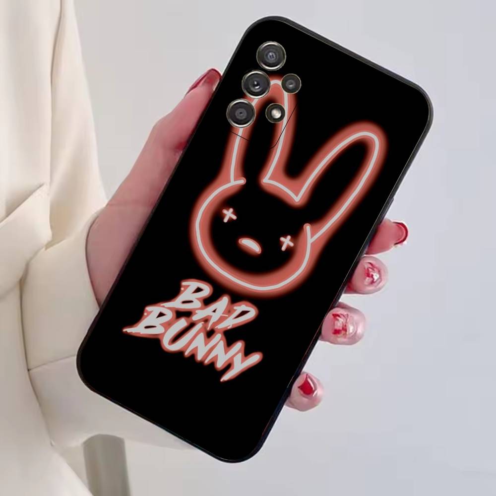 Hot Singer B-Bad Bunny Phone Case For Samsung S25,S24,S21,S22,S23,S30,Ultra,S20,Plus,Fe,Lite,Note,10,Black Cover