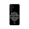 Samsung Galaxy S24 Plus Case Harley Davidson Logo Motor Sycles Gray Front Black Maniacase