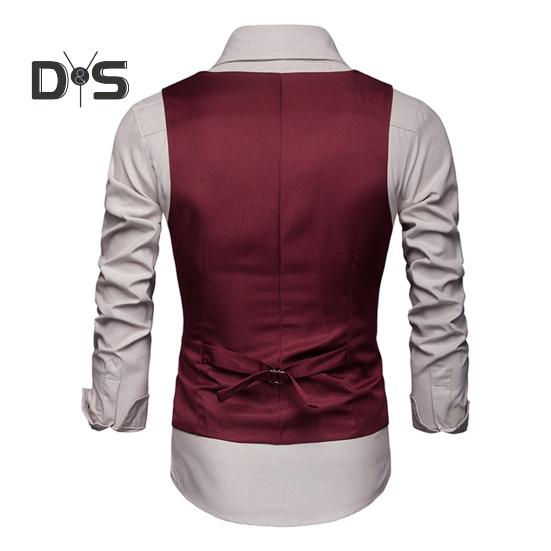 Мужской жилет в деловом стиле без рукавов с V-образным вырезом, облегающий кардиган, однобортный, однотонный, из шелковистой ткани, с карманами, свадебный жилет для жениха