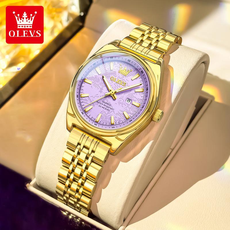 Watches Woman Elegant Quartz Watch Waterproof Luminous Stainless Steel Date Watches Woman Bracelet Gifts Box