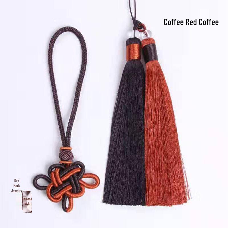 Двухцветная кисточка-подвеска в виде китайского узла для рукоделия
