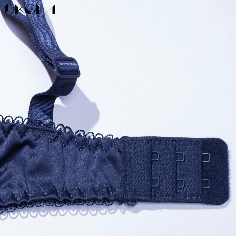 DKGEA Женский бюстгальтер с вышивкой размера плюс, комплект нижнего белья, сексуальный прозрачный кружевной комплект