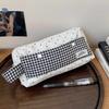 Polka Dot Star Plaid Cloth Pencil Case Large Capacity Pen Storage Bag Handheld Pencil Bag  Student
