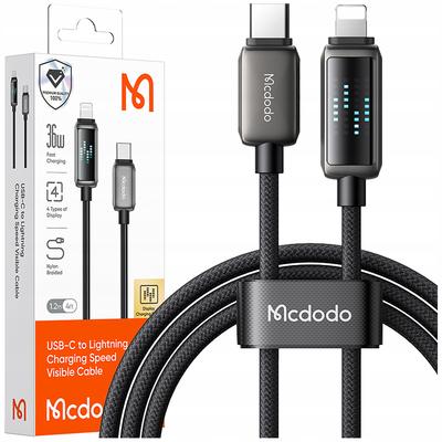 Mcdodo Зарядное устройство Кабель USB-C Lightning для быстрой зарядки для iPhone 1 м светодиодный