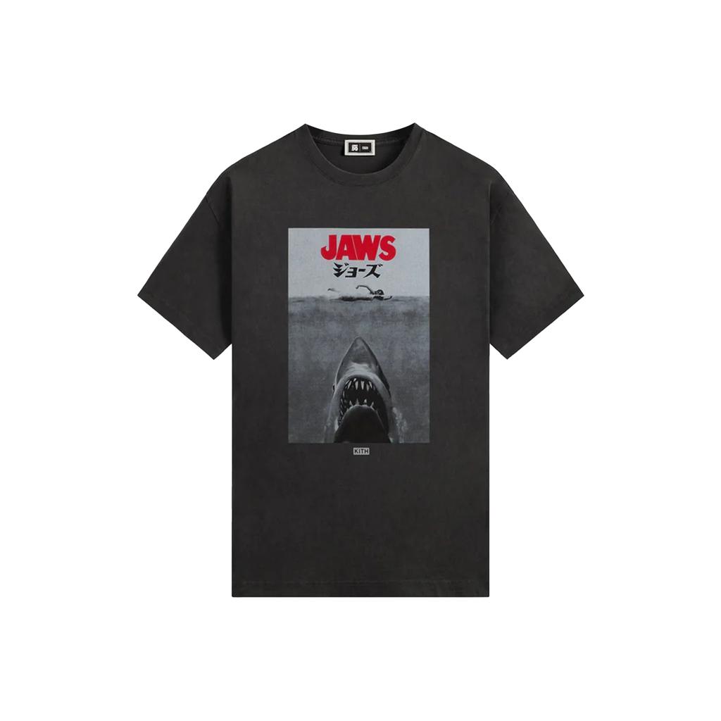 Kith Для Челюсти Японский Постер Винтажная Футболка Черный Мужские Топы KHM034406-001