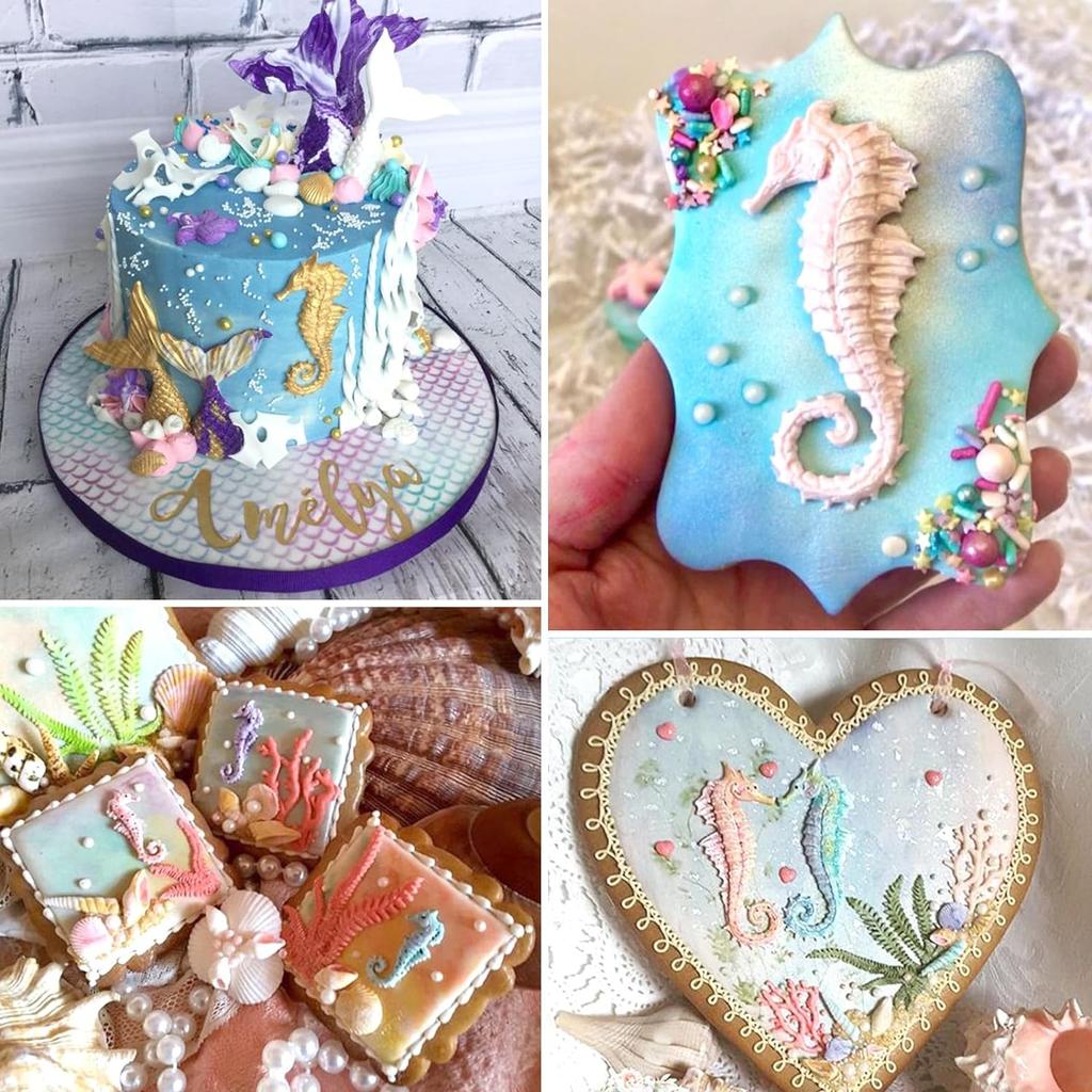 New Seahorse Shape Fondant Cake Mold Candy Chocolate Silicone Mold Cookies Biscuits Mould Kitchen Baking Cake Decorating Tools