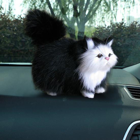 Имитация кошачьего орнамента, реалистичная плюшевая игрушка кошечка, искусственный мех, модель животных, пушистая кукла для кошек, подарок для детей, любителей кошек