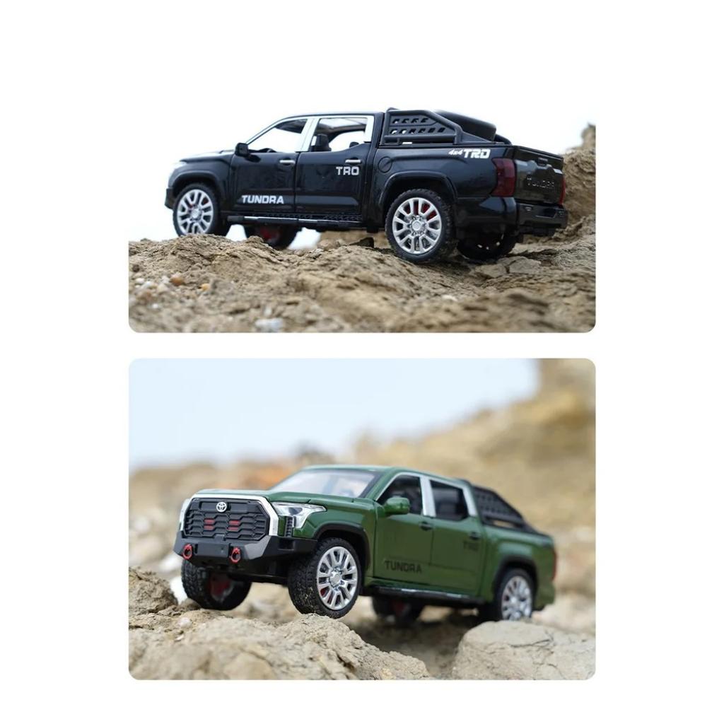 1/32 Toyota Tundra Alloy Pickup Модель автомобиля Литой игрушечный металлический внедорожник Модель автомобиля Моделирование Звук и свет Детская игрушка в подарок