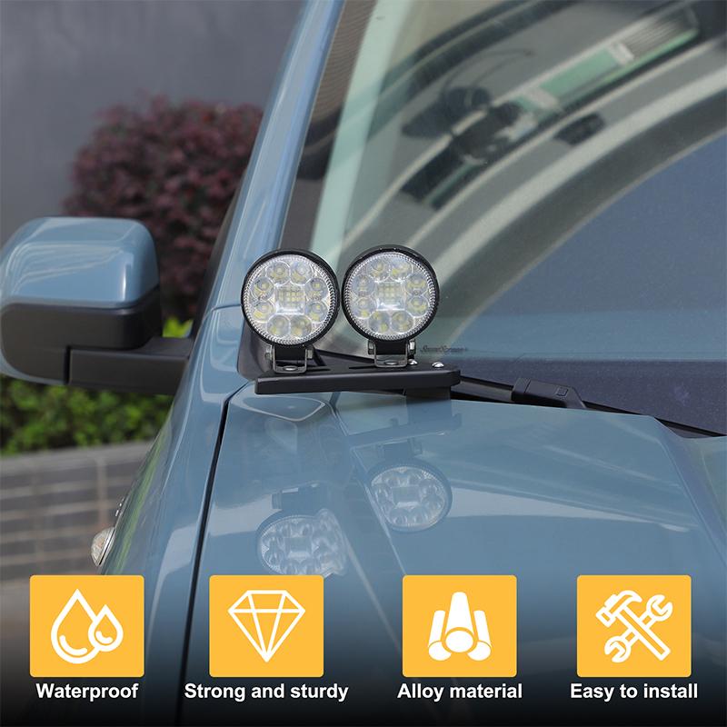 For Ford Maverick -2026 Hood Light Mount Bracket Front Hood Side Pillar Led Light Pod Mount Bracket Car Accessories