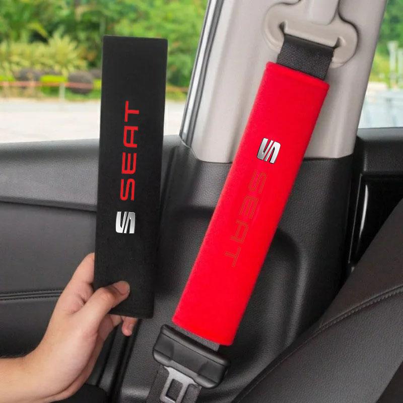 Car Seat Belt Shoulder Cover Safety Protective Pad for Seat Leon Ibiza Ateca Arona Altea Arosa Exeo Mii Tarraco Auto Accessories