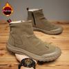 Men's Plush High-Top Suede Boots - Autumn/Winter Casual, Warm, Dirt-Resistant, Retro Style Martin Boots
