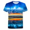 Summer Seaside Scenery Graphic T Shirts 3D Printed T-shirt Fashion Men's T-shirts Beach Style Nature Landscape Pattern T-shirt