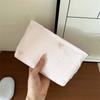 Embroidered Pattern Makeup Pouch Soft Canvas Toiletry Bag Cosmetic Organizer  School Desk