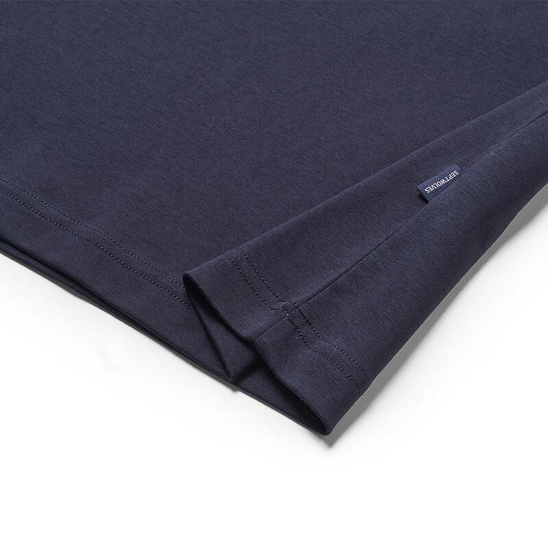 Seven Wolves Men's Pure Cotton Wolf Print Round Neck T-Shirt