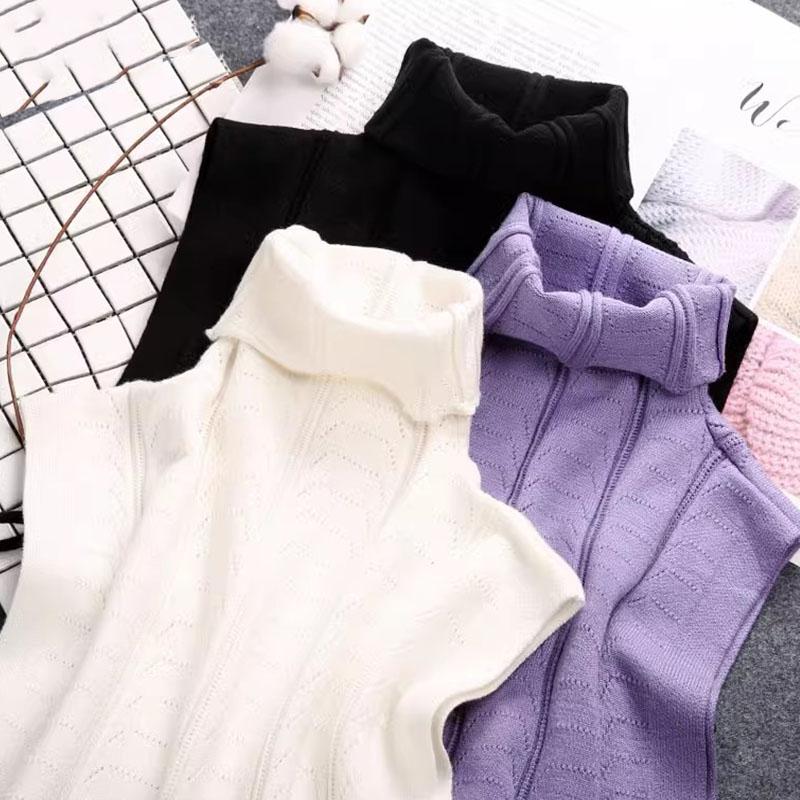 Теплый белый водолазка ложный воротник стойка женщина черный ложный воротник женский съемный свитер рубашка женский съемный воротник краге