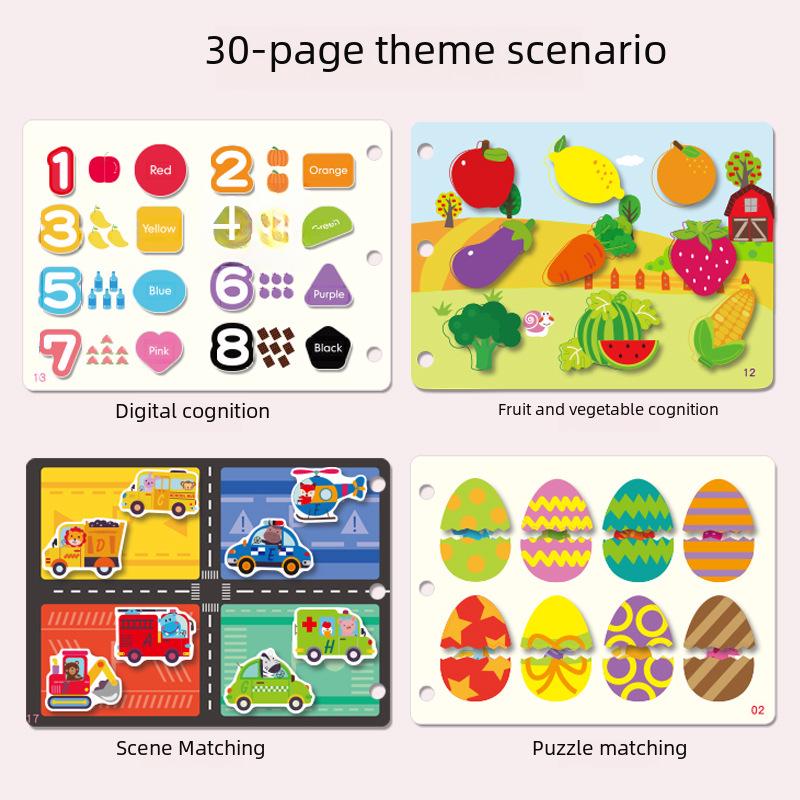 Развивающая книжка для малышей: Карточки на липучках для раннего развития и детского сада