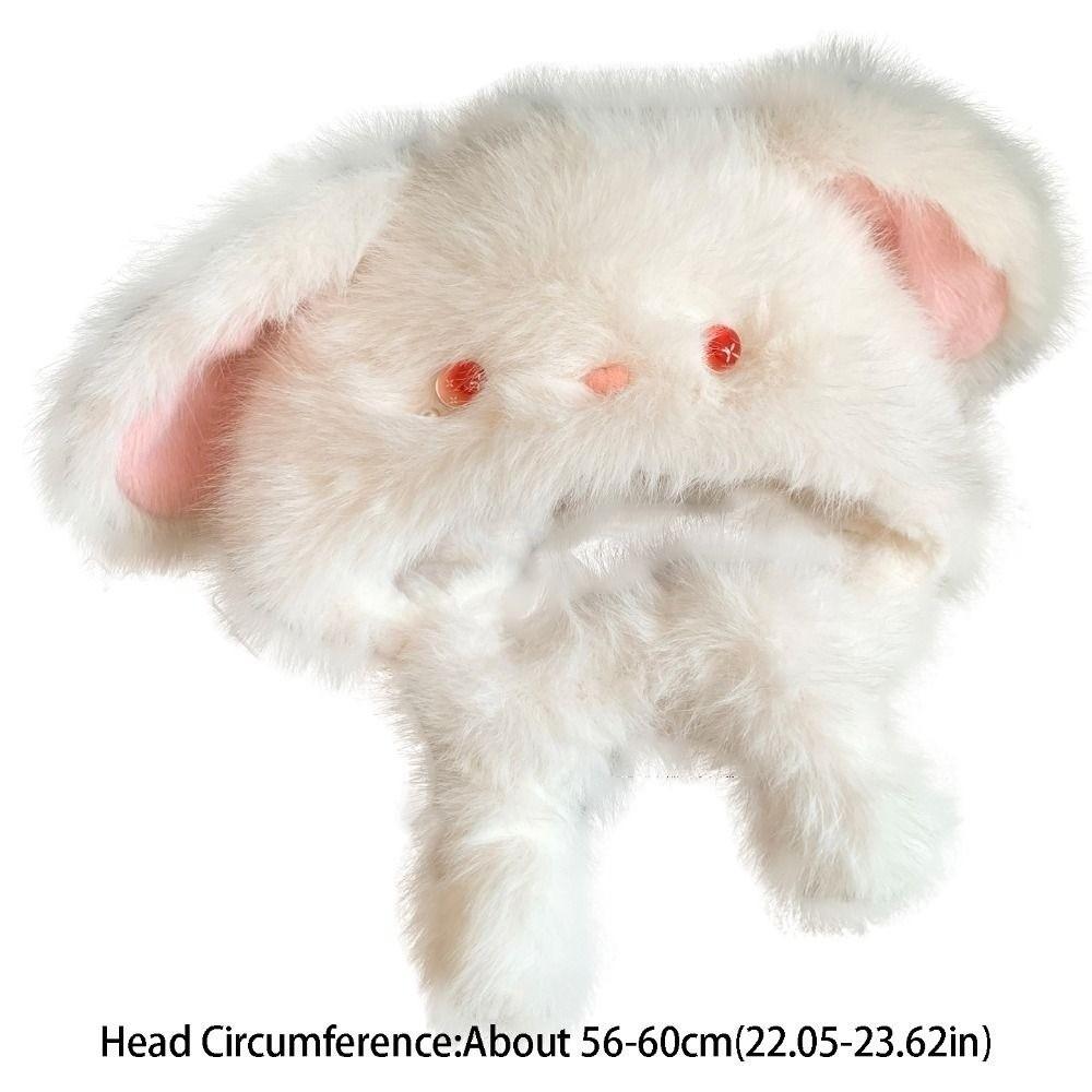 Fluffy Rabbit Ear Hat Thickened Warm Cold Hat New Pullover Cap Cold Weather