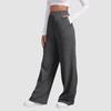 Women's Winter Sweatpants Solid Color Casual Pants Women's Fleece Sweatpants Wide Leg Straight Pants