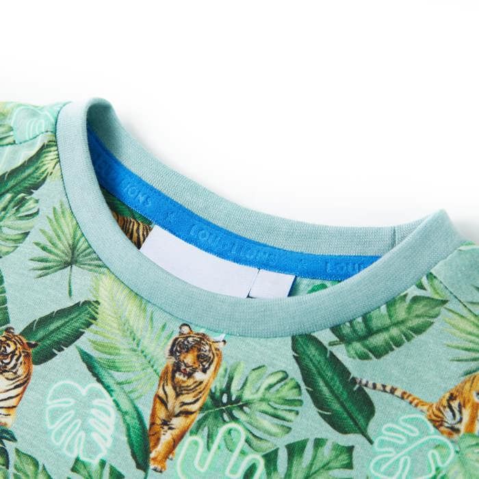 Детская футболка, смешанный светло-зеленый, 5 размеров в наличии